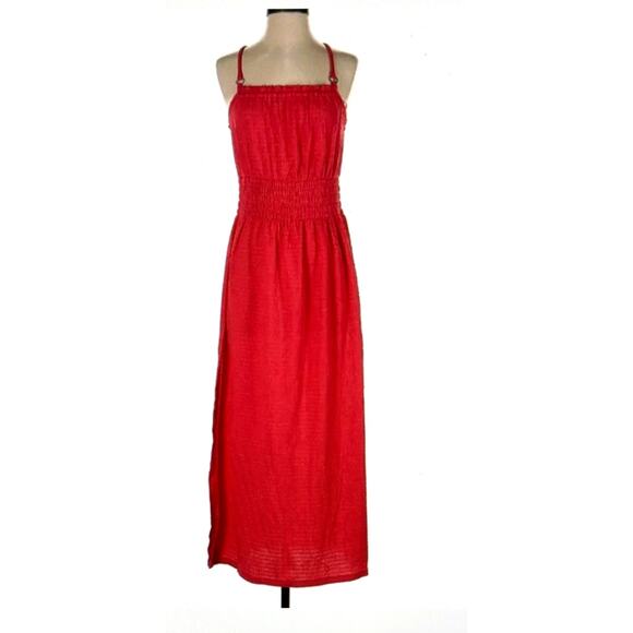Michael Kors Geranium Smocked Maxi Dress Geranium S - Picture 12 of 14